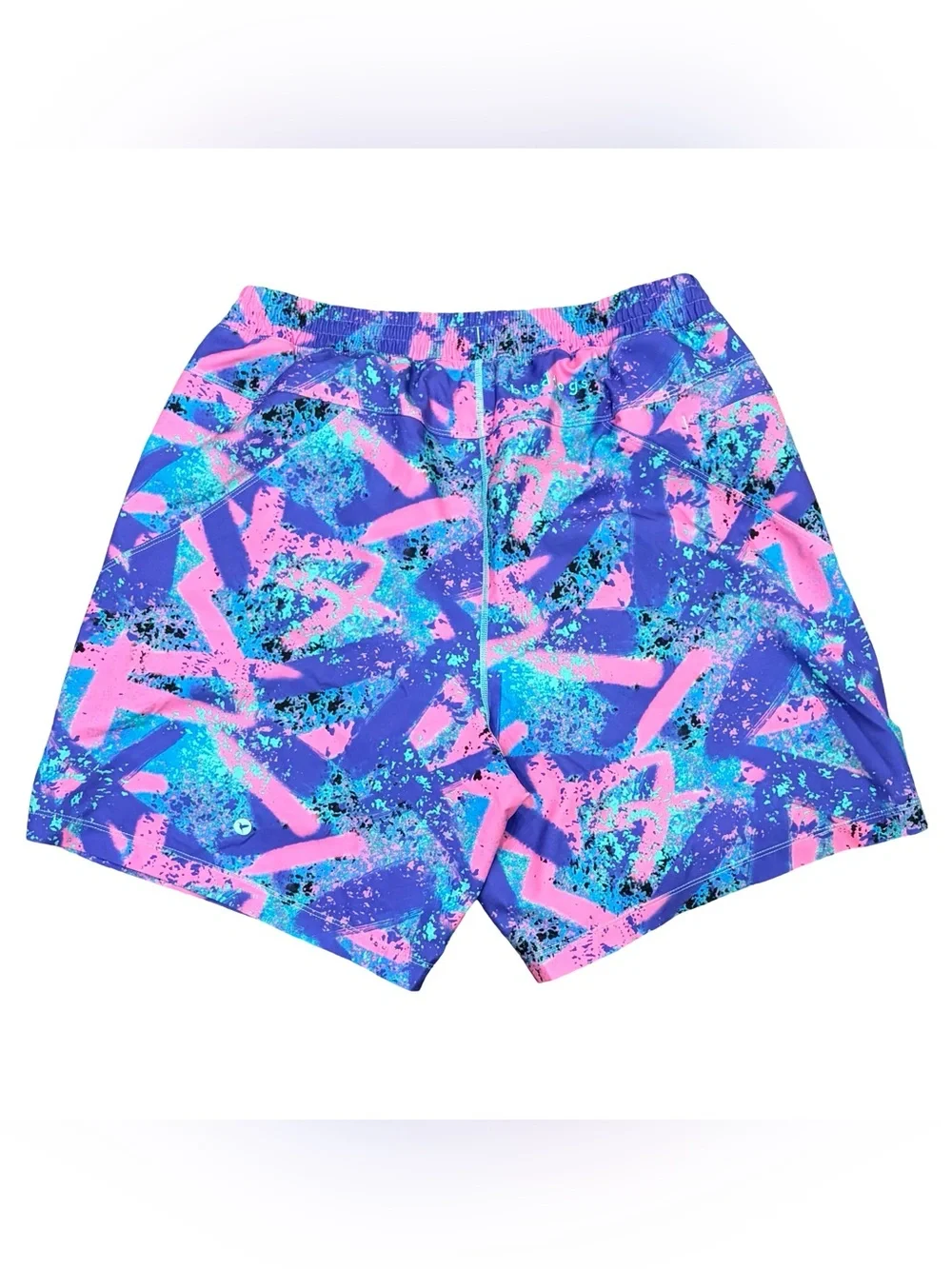 Birddogs Baysiders Built-In Boxer Brief Swim/Gym Shorts Retro Splatter Size XL